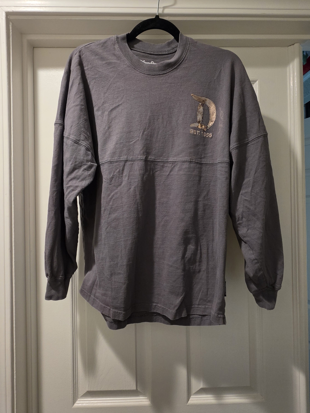 Vintage-Inspired Disney Gray and Rose Gold Jersey Size Small